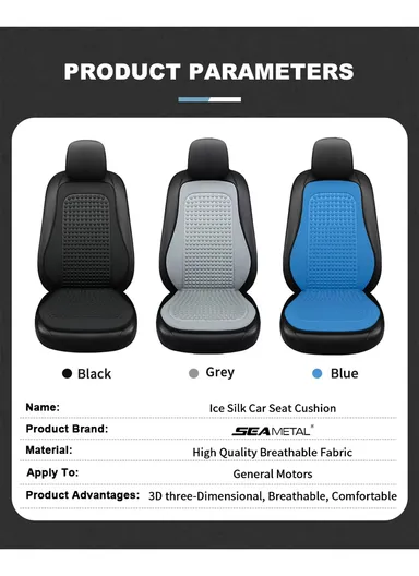 2-Pieces Universal Car Seat Cushion Protector - Set for 2 Seats, Car Seat Cooler Pad, Ultra Comfort Car Seat Protector, Fluffy Front Car Seat Protector (L112 x W48)cm - Grey