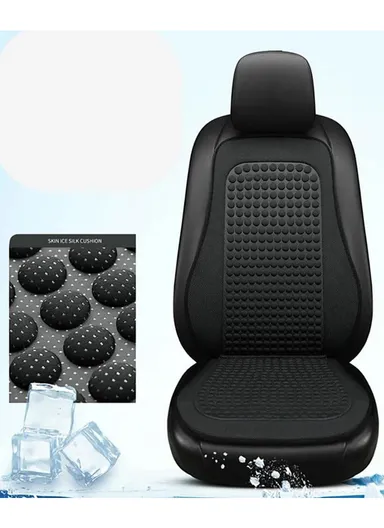 2-Pieces Universal Car Seat Cushion Protector - Set for 2 Seats, Car Seat Cooler Pad, Ultra Comfort Car Seat Protector, Fluffy Front Car Seat Protector (L112 x W48)cm - Grey