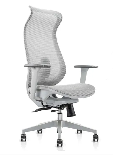 Elegant Ergonomic Office Chair, Desk Chair with 3D Armrest, Lumbar Support, Position Locking Mechanism &amp; Adjustable Height 6236A (W67 x D65 x H115-121)cm - Grey