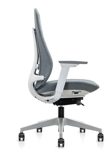 Ergonomic Sliding Seat Office Chair, Desk Chair with Lumbar Support, Position Locking Mechanism, Adjustable Height, 3D Armrest &amp; Headrest Adjustment 6240B-HS (W65 x D63 x H135-115)cm - Grey