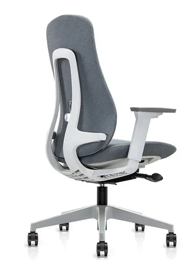 Ergonomic Sliding Seat Office Chair, Desk Chair with Lumbar Support, Position Locking Mechanism, Adjustable Height, 3D Armrest &amp; Headrest Adjustment 6240B-HS (W65 x D63 x H135-115)cm - Grey