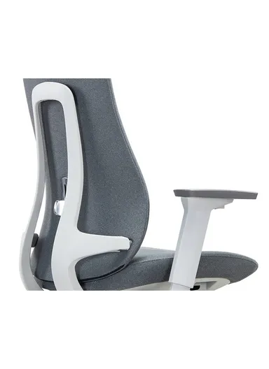 Ergonomic Sliding Seat Office Chair, Desk Chair with Lumbar Support, Position Locking Mechanism, Adjustable Height, 3D Armrest &amp; Headrest Adjustment 6240B-HS (W65 x D63 x H135-115)cm - Grey