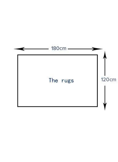 120x180cm Anti-Slip Modern Shaggy Mat With Long Hair - Mint