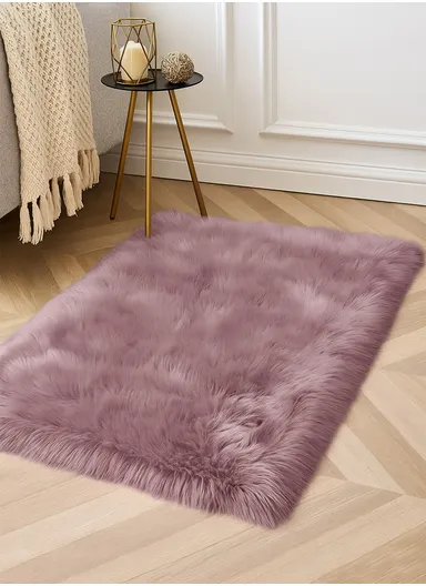 120x180cm Anti-Slip Modern Shaggy Mat With Long Hair - Purple