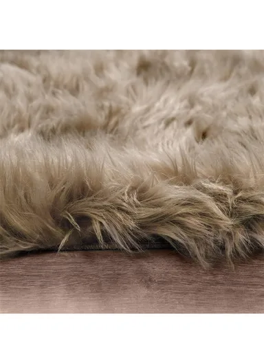 100x180cm Anti-Slip Modern Shaggy Mat With Long Hair - Camel