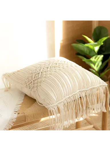 45x45cm Cotton Pillow Cover With Zipper Closure - Style 1