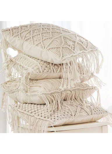 45x45cm Cotton Pillow Cover With Zipper Closure - Style 1