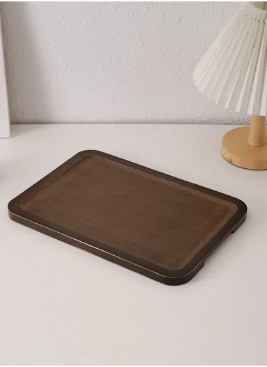 Wooden Serving Tray For Food Breakfast Party Tea Coffee Table Decor (L33 x W23 x H1.5)cm