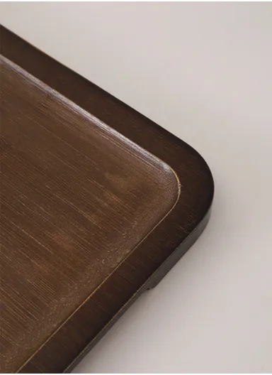 Wooden Serving Tray For Food Breakfast Party Tea Coffee Table Decor (L33 x W23 x H1.5)cm