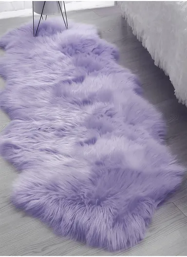 60x140cm Anti-Slip Modern Shaggy Mat With Long Hair - Lilac
