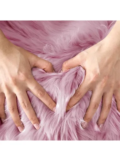 60x140cm Anti-Slip Modern Shaggy Mat With Long Hair - Lilac