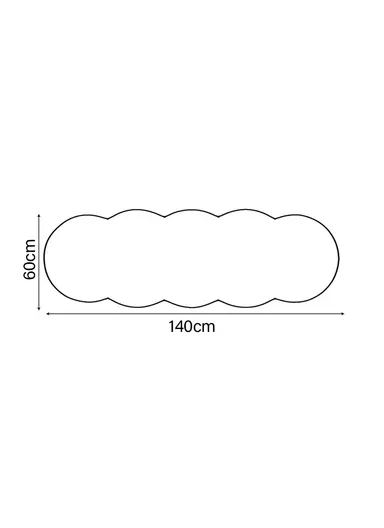 60x140cm Anti-Slip Modern Shaggy Mat With Long Hair - Powder Pink