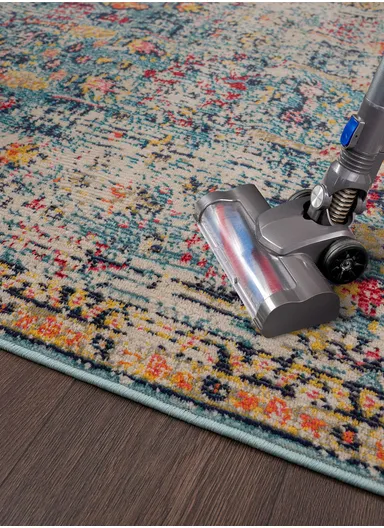 120 x 180 cm Art Barbola Zymta Winter Carpet - Blue / Yellow / Orange / Fuchsia