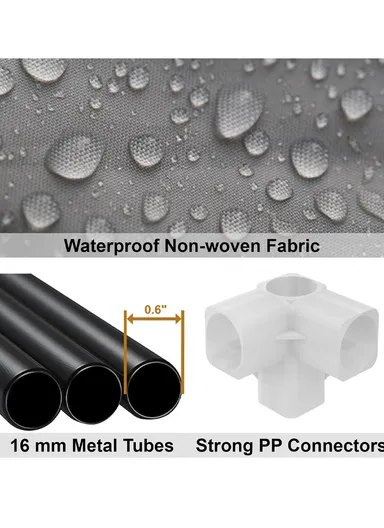 Durable Steel Frame Clothes Cabinet, Large Hanging Space &amp; Dust Protection CL-86 (W88 x D45 x H148)cm - Navy Blue