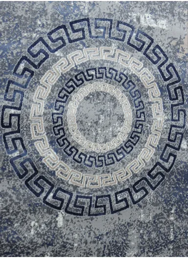 340x240cm Silk Thread Carpet - Navy