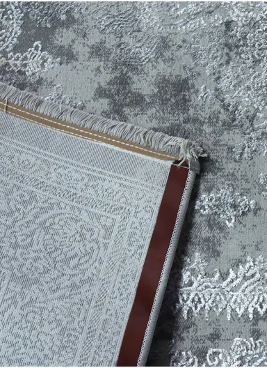 300x80cm Silk Thread Carpet - Silver