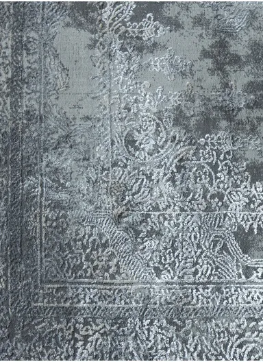 300x80cm Silk Thread Carpet - Silver