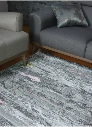 340x240cm Silk Thread Carpet - Grey