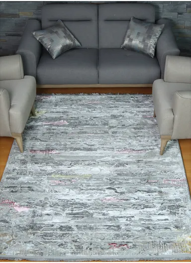 280x200cm Silk Thread Carpet - Grey
