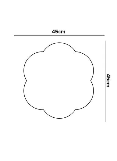 45x45cm Anti-Slip Modern Shaggy Mat With Long Hair - Tan