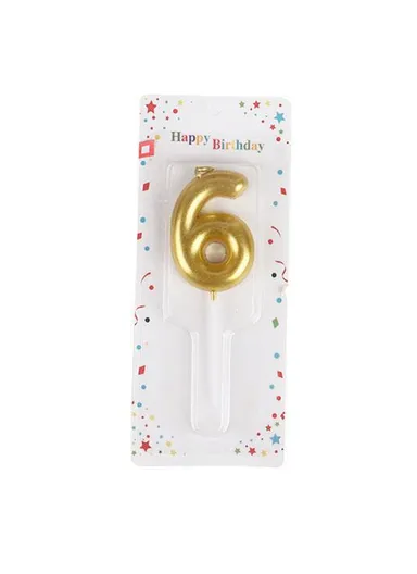 Number “4” Birthday Candle, Birthday Celebration Candle, Birthday Cake Decoration, Cake Topper for Birthday/Anniversary - Gold
