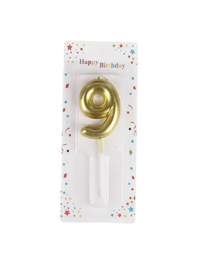 Number “4” Birthday Candle, Birthday Celebration Candle, Birthday Cake Decoration, Cake Topper for Birthday/Anniversary - Gold