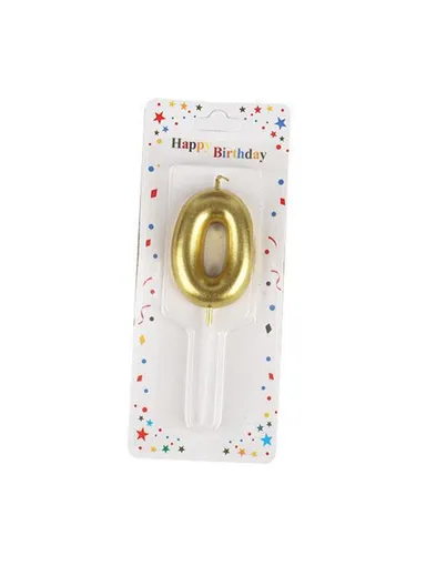 Number “4” Birthday Candle, Birthday Celebration Candle, Birthday Cake Decoration, Cake Topper for Birthday/Anniversary - Gold