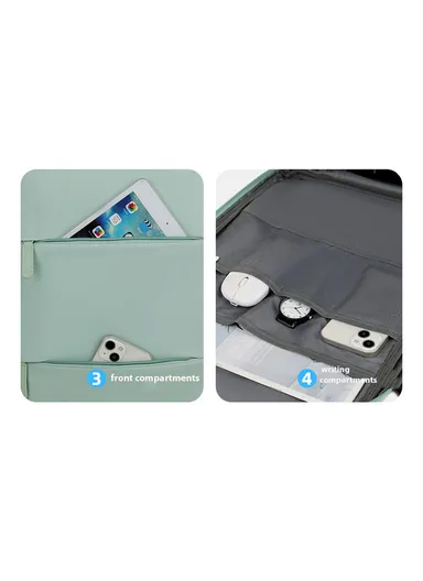 17" Large Capacity Backpack for Men &amp; Women, Multifunctional Bag with USB Charging Dry Separation &amp; Multi-Layer Support (W32 x D13 x H48)cm - Beige