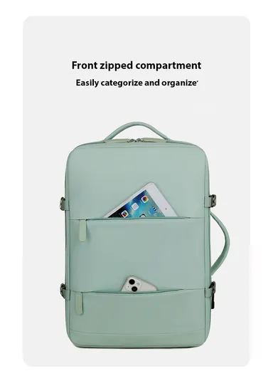 17" Large Capacity Backpack for Men &amp; Women, Multifunctional Bag with USB Charging Dry Separation &amp; Multi-Layer Support (W32 x D13 x H48)cm - Beige