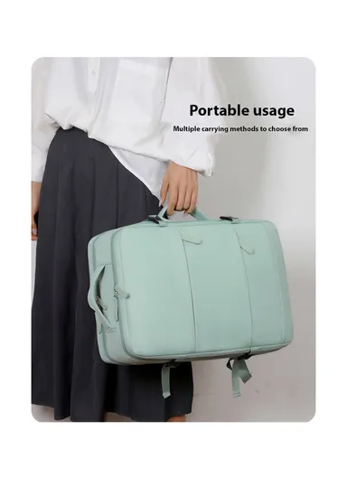 17" Large Capacity Backpack for Men &amp; Women, Multifunctional Bag with USB Charging Dry Separation &amp; Multi-Layer Support (W32 x D13 x H48)cm - Beige