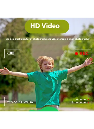 2.0 Inch IPS Screen 48MP HD Children Camera  Cartoon Dinosaur with Music and Games (32G Memory Card + Card Reader) Z11 - Pink