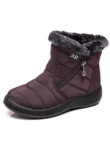 Unisex Anti-Slip Waterproof Snow Boots - Purple