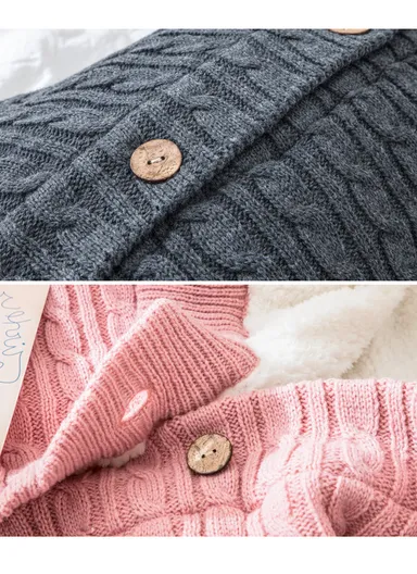 Windproof Baby Sleeping Bag Plush &amp; Acrylic Fiber For Warmth &amp; Comfort Ideal For Winter, Travel, &amp; Cozy Nights (L70 x W40)cm - Black