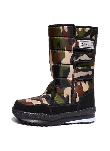 Anti-Slip Waterproof Snow Boots For Women - Army Green