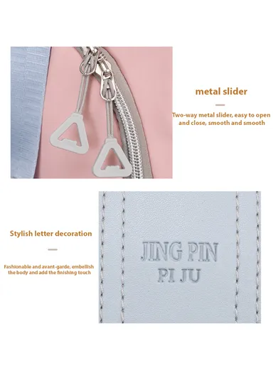 Multi-purpose Women's Portable Travel backpack for Mothers &amp; Babies, New Mommy Bag With Print, Large Capacity, &amp; Splash-Proof (W32 x D18 x H39)cm - Pink