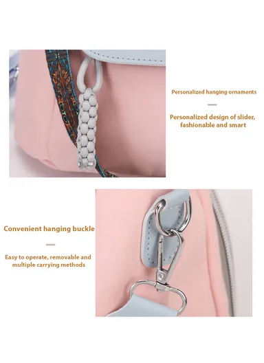 Multi-purpose Women's Portable Travel backpack for Mothers &amp; Babies, New Mommy Bag With Print, Large Capacity, &amp; Splash-Proof (W32 x D18 x H39)cm - Black