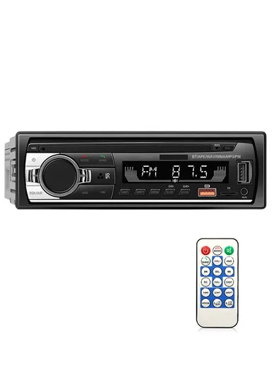 Single-Din Car MP3 Radio Play with Remote Control, Multifunctional Bluetooth-Compatible FM Radio &amp; AUX Player (L19 x W5.5 x D13.5)cm