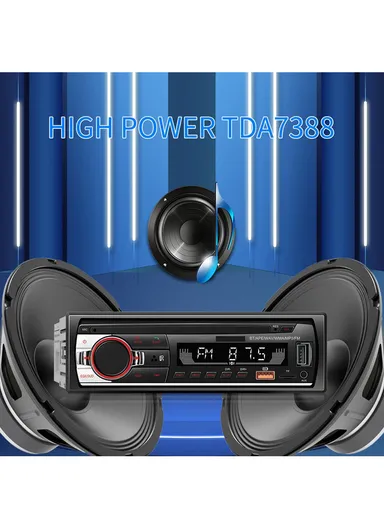 Single-Din Car MP3 Radio Play with Remote Control, Multifunctional Bluetooth-Compatible FM Radio &amp; AUX Player (L19 x W5.5 x D13.5)cm