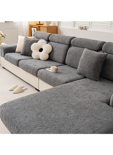 Premium Polyester Pillow Cover Soft, Elastic &amp; Stain-Resistant With Zipper Closure – Dark Grey (L45 x W45)cm