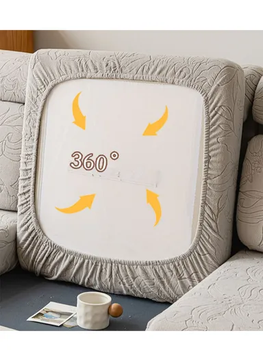 Premium Polyester Pillow Cover Soft, Elastic &amp; Stain-Resistant With Zipper Closure – Beige (L45 x W45)cm