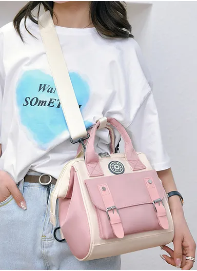 Multifunctional Mother &amp; Baby Bag, Double Shoulder Mother Bag, Can Hang A Stroller, New Handbag (W24 x D14 x H24)cm - Blue