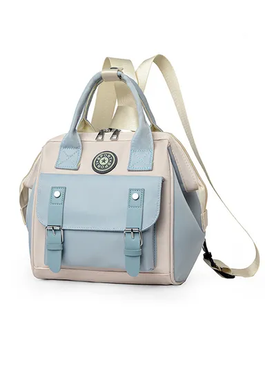 Multifunctional Mother &amp; Baby Bag, Double Shoulder Mother Bag, Can Hang A Stroller, New Handbag (W24 x D14 x H24)cm - Blue