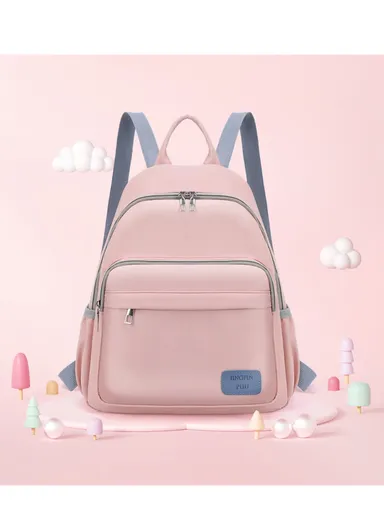 Multifunctional Large Capacity Modern Mommy Bag Backpack for Baby Essentials Mother Baby (W25 x D12 x H32)cm - Pink