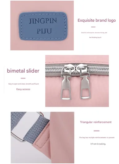 Multifunctional Large Capacity Modern Mommy Bag Backpack for Baby Essentials Mother Baby (W25 x D12 x H32)cm - Pink