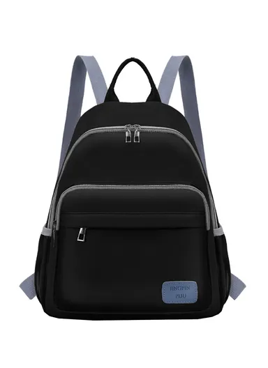 Multifunctional Large Capacity Modern Mommy Bag Backpack for Baby Essentials Mother Baby (W25 x D12 x H32)cm - Black