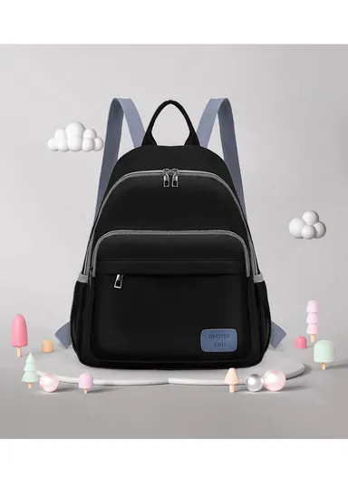 Multifunctional Large Capacity Modern Mommy Bag Backpack for Baby Essentials Mother Baby (W25 x D12 x H32)cm - Black