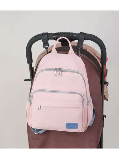 Multifunctional Large Capacity Modern Mommy Bag Backpack for Baby Essentials Mother Baby (W25 x D12 x H32)cm - Black