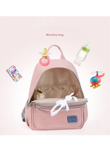 Multifunctional Large Capacity Modern Mommy Bag Backpack for Baby Essentials Mother Baby (W25 x D12 x H32)cm - Black