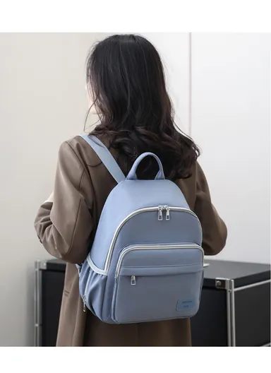 Multifunctional Large Capacity Modern Mommy Bag Backpack for Baby Essentials Mother Baby (W25 x D12 x H32)cm - Purple