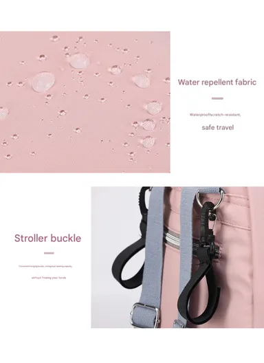 Multifunctional Large Capacity Modern Mommy Bag Backpack for Baby Essentials Mother Baby (W25 x D12 x H32)cm - Purple